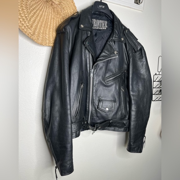 Frontier Leathers Leather biker jacket - Picture 2 of 10